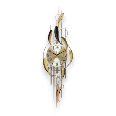 The Gilded Feather Clock (36.2 x 11 Inches)